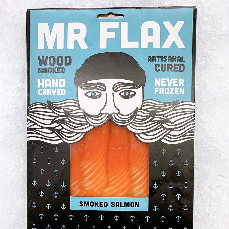 MR FLAX WOOD SMOKED ORA KING SALMON PLAIN 100G