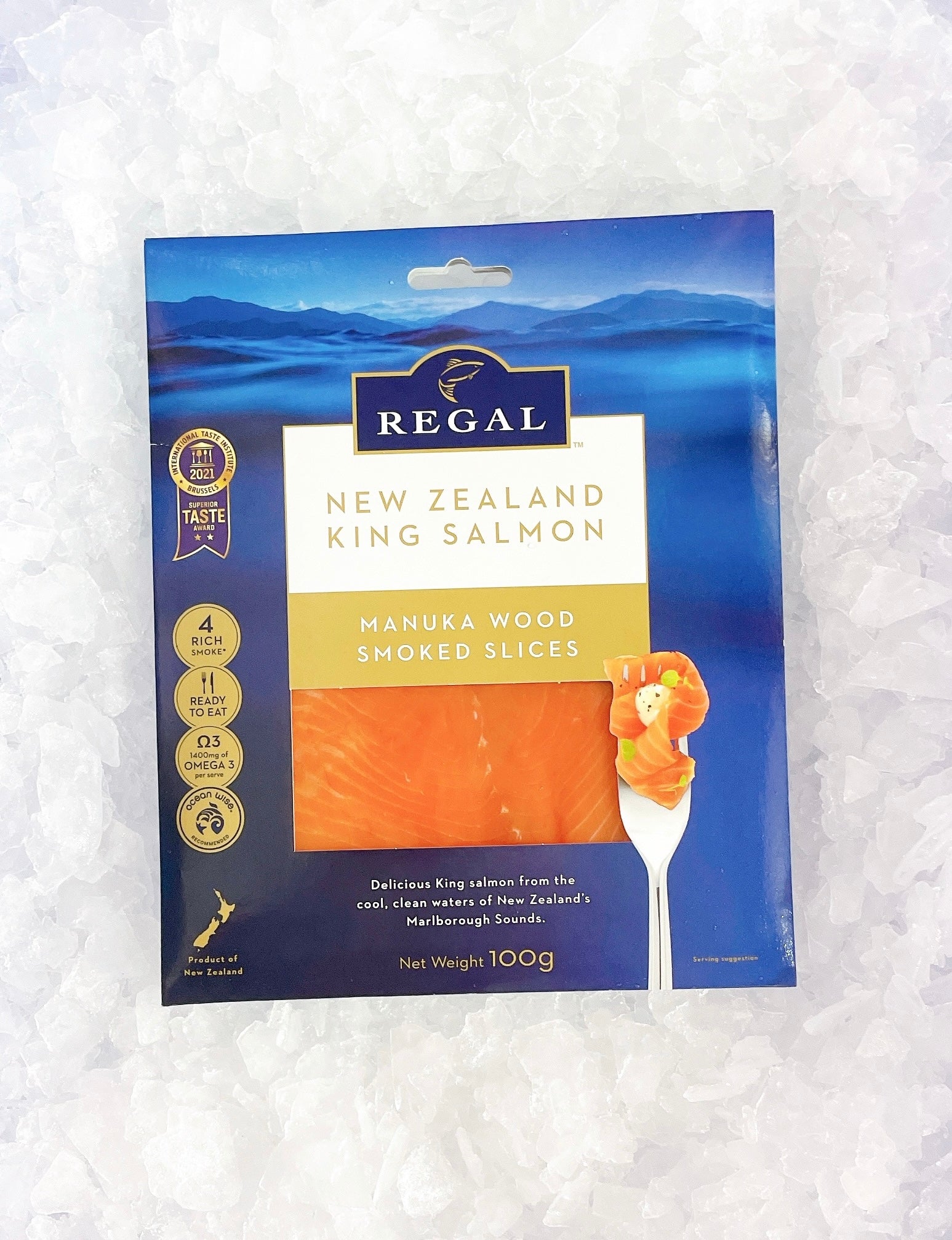 REGAL MANUKA SMOKED NZ SALMON 100G