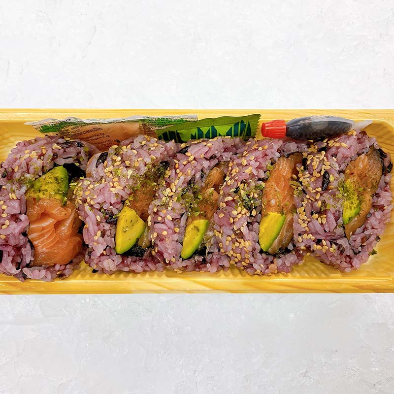 SALMON ROLLS WILD RICE (PER TRAY)